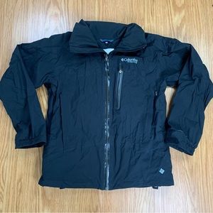 Columbia Interchange Jacket Womens Small Black Full Zip Titanium Omni-Dry READ!